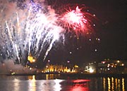 fireworks in Stavanger harbour
