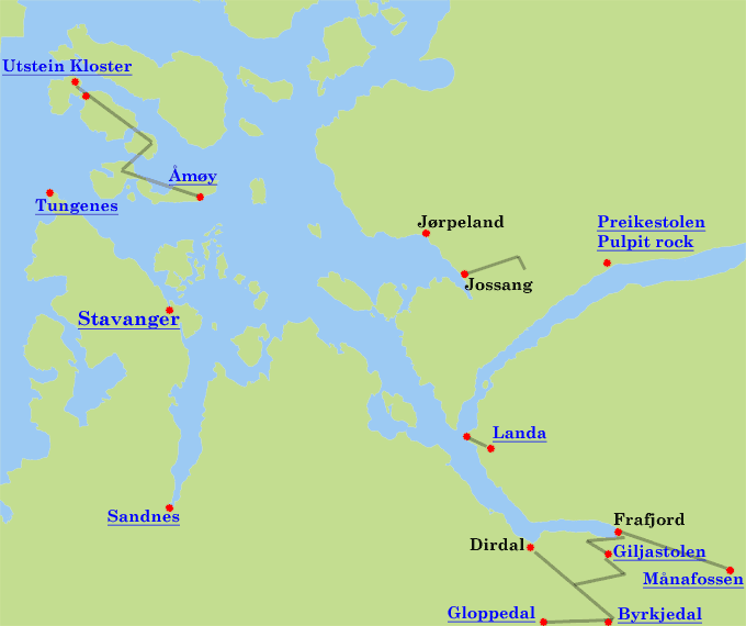 map of the stavanger region