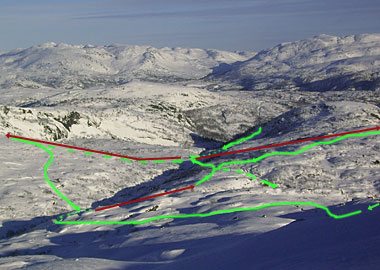 the new lift and runs connecting Aalsheia and Tjorhomfjellet ski centres