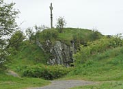 Krosshaug is mounted into solid rock, not a tomb or barrow