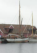 wooden boats in central Haugesund